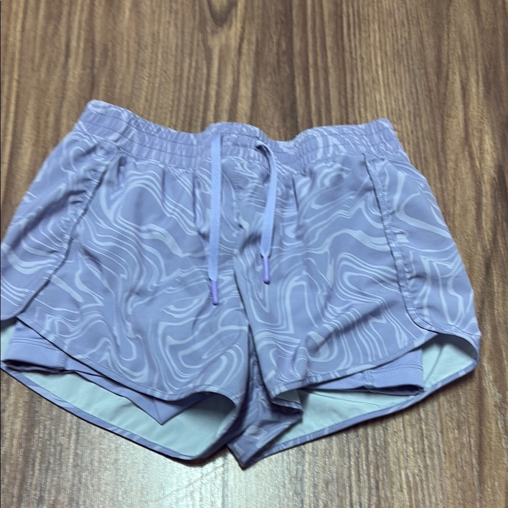 Women's Purple Patterned Shorts